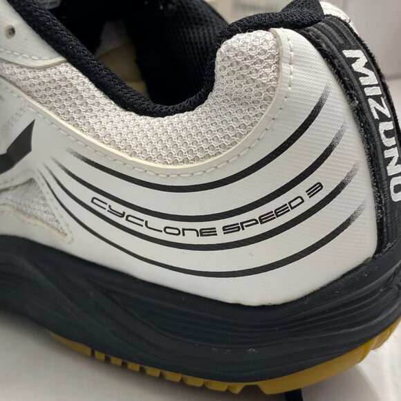 Mizuno Cyclone Speed 3 Volleyball Shoes Non Marking White Black - Picture 11 of 13